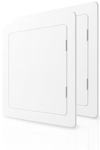 Image of Proxinova Paintable Access Panels (Set of 2) 350x350 mm, High-Grade ABS Plastic Inspection Hatch, Fuse Box Cover Cabinet, Wall & Ceiling, Conceals Wires, Meters, Pipes, Fits Flush to Surfaces