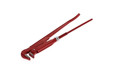Image of GEDORE red 90° Angled pipe wrench, Clamping width 67 mm/2", Swedish, Solidly built, Offset teeth, R27100020