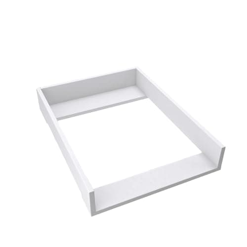 Image of regalik Changing Top for IKEA Kullen, Changing Table Topper for 40 cm Dressers, Removable Changing Unit, Straight Front Panels, White, 72cm x 54cm
