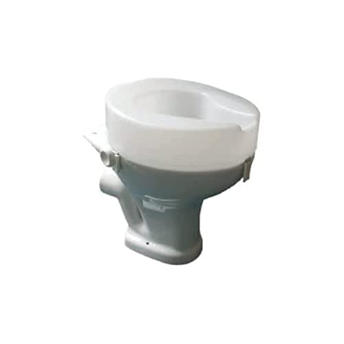 Image of Aidapt 150mm (6") Elevation Raised Comfortable Toilet Seat Easy Fit White