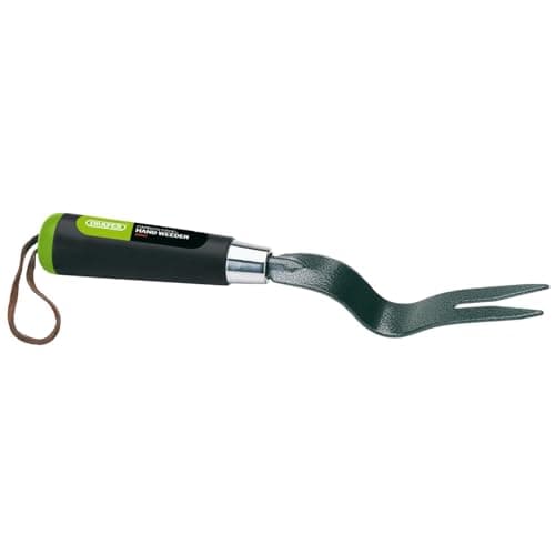 Image of Draper Carbon Steel Hand Patio Weed Remover Tool | Heavy Duty Plastic Handle | Garden Tool | Leather Wrist Strap | 88808