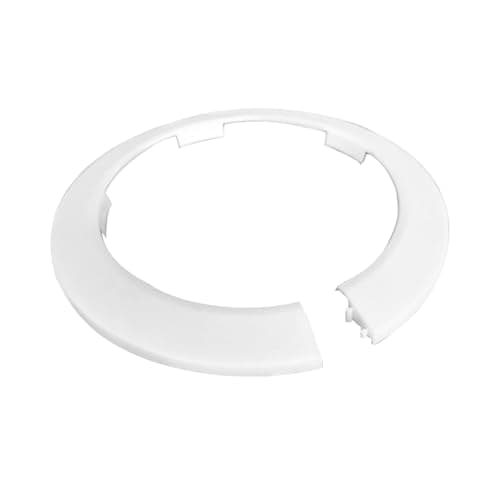 Image of 110mm White Toilet Pipe Collar, Snap Fit Flange for Soil Pipe, Easy Install Pipe Cover for Plumbing, Wall & Floor Penetration - Durable Flue Collar
