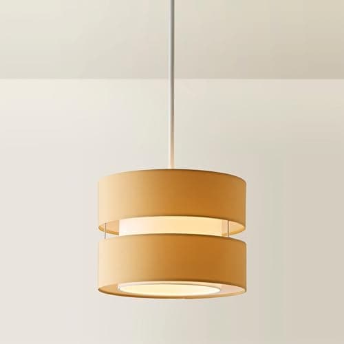 Image of ValueLights | Small Easy Fit Ceiling Light Shade 2 Tier Pendant Drum Lampshade for Living Room Bedroom Hallway - Sand | Shades, Home Décor & Improvement Essential | 26cm Shade Width