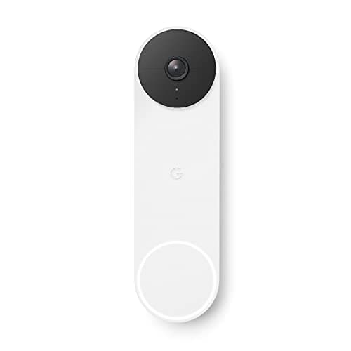 Image of Google GWX3T Nest Doorbell (Battery) - Wireless 960p Video Doorbell - Smart WiFi Motion Only Doorbell Camera, Snow, 1 Count (Pack of 1)
