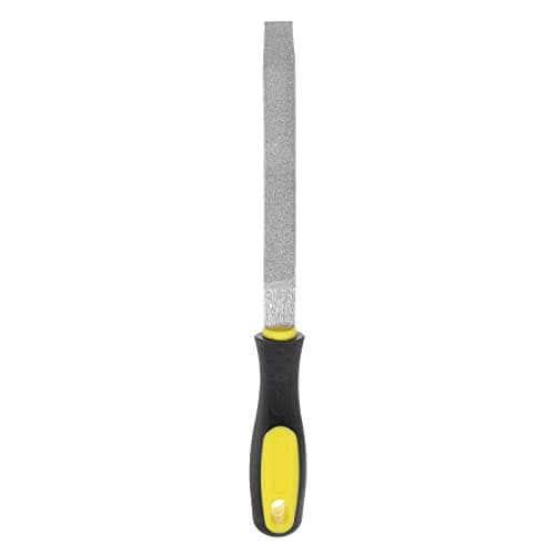 Image of sourcing map Diamond Coated File 6 Inch 80 Grits Flat Files Tools with Plastic Handle for Metal Glass Wood Stone Grinding Polishing Engraving