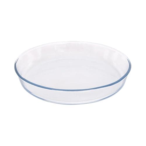 Image of Argon Tableware Round Glass Oven Dish - 26cm x 26cm - 1x Small Deep Baking Casserole Lasagne Roasting Roaster Cooking Tray Bowl | Microwave Safe, Freezer Safe