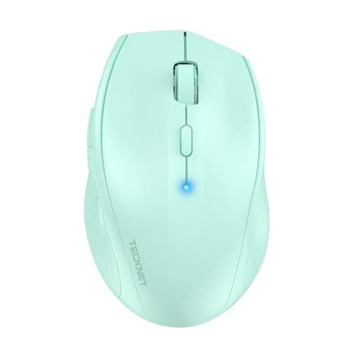 Image of TECKNET Classic Bluetooth Mouse, 4800 DPI Wireless Mouse, Cordless Mice Ergonomic Portable Mouse for Laptop, Computer Mouse with 6 Adjustable DPI, PC Mouse with 24 Month Battery Life