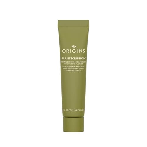 Image of Origins Plantscription Retinol Night moisturiser | Visibly Diminishes Lines, Pores & Uneven Skin Tone | With Peptide & Retinol, 30 ml