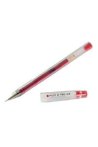 Image of Pilot Pen G - Tec C4 0.4 mm Microtip Rollerball Pen - Red