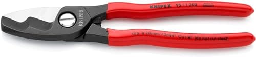 Image of KNIPEX Cable Shears with Twin Cutting Edge with Plastic Coating 200 mm, 95 11 200