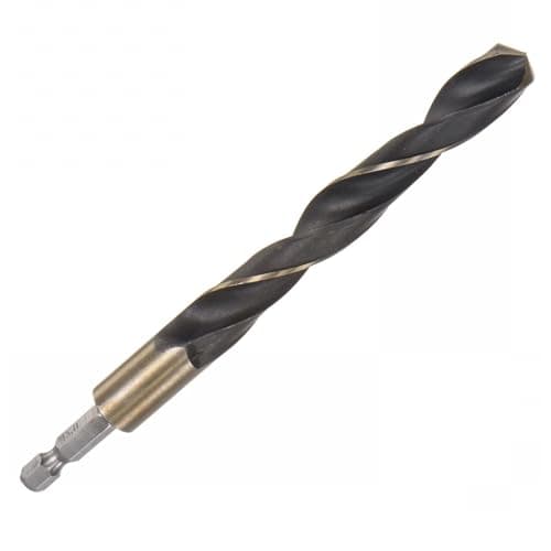 Image of ROWORKX 13mm Twist Drill Bit – 1/4 Inch Hex Shank HSS Drill Bits – Spiral Flute 135° Split Point Bits for Wood Plastic Aluminium and Thin Metal