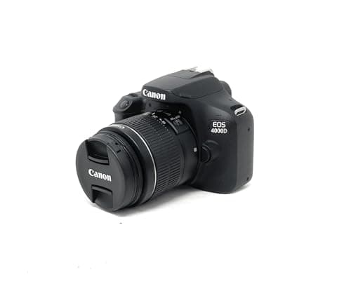 Image of Canon EOS 4000D DSLR Camera and EF-S 18-55 mm f/3.5-5.6 III Lens - Black