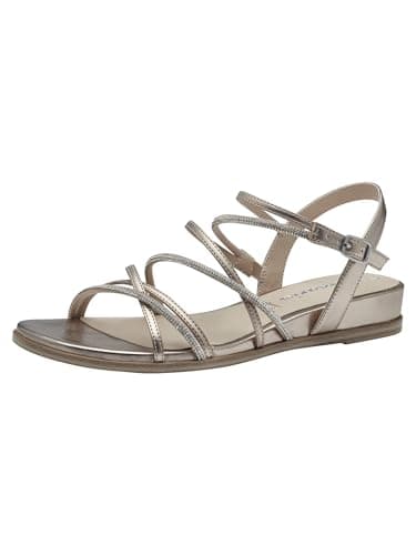Image of Tamaris Women’s sandal flat metallic 6.5 UK