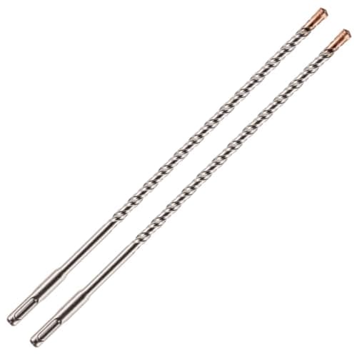 Image of Pack Of 2-8mm x 310mm Long SDS Plus High Performance Hammer Drill Bits, Professional Tungsten Carbide Cross Tipped Masonry Drill Bit For Brick, Concrete, Stone, Granite. 8mm SDS Drill Bit