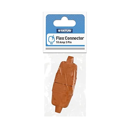 Image of Status Orange Flex Connector | 10A 3 Pin Electric Cable Connector | S3PIN10AOFCB6