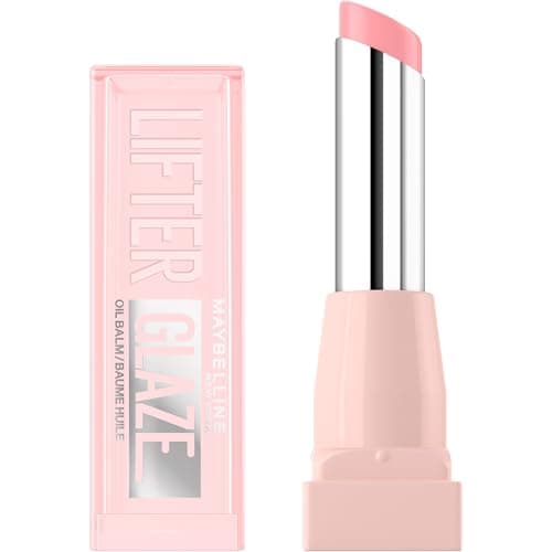 Image of Maybelline New York Lifter Glaze Lip Oil Balm, Up to 24HR Hydration, Plumping for Fuller Lips, Hyaluronic Acid & Acerola Cherry Extract for Ultra-Comfortable Shine, Shade: Pink Drip