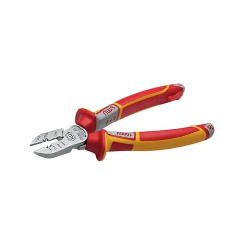 Image of NWS Electrician's Side Cutters VDE, 160 mm with Stripping Function, Tool Steel, Forged, Oil-Hardened, Item No. 135-49-VDE-160