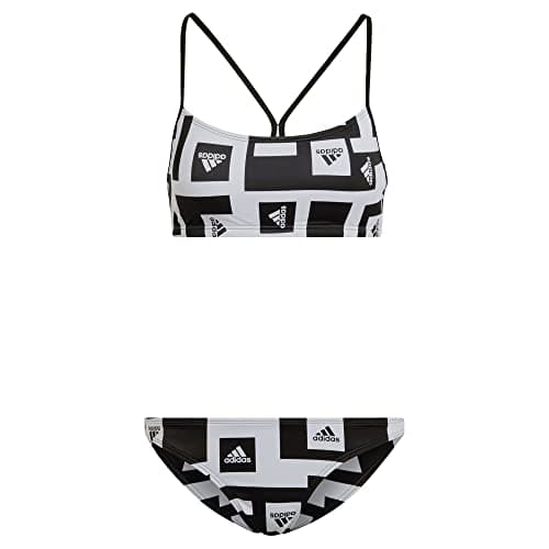 Image of adidas Logo Graphic Bikini Women's, White, Size S