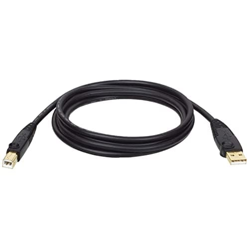 Image of Tripp Lite USB 2.0 Hi-Speed A/B Gold Device Cable Shielded (M/M), 1.83 m (U022-006)