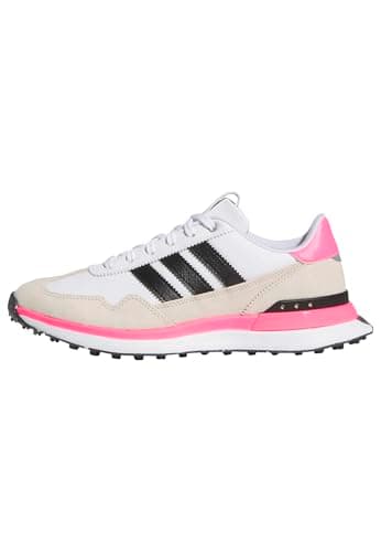 Image of adidas Women's S2G 26 Textile Spikeless Golf Shoe, FTWR White/core Black/Lucid Pink, 7 UK