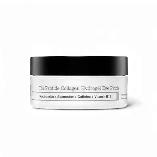 Image of Peptide Collagen Hydrogel Eye Patches (60 Patches) with Spoon - Korean Skincare to Reduce Dark Circles, Puffiness & Wrinkles for Sensitive Skin