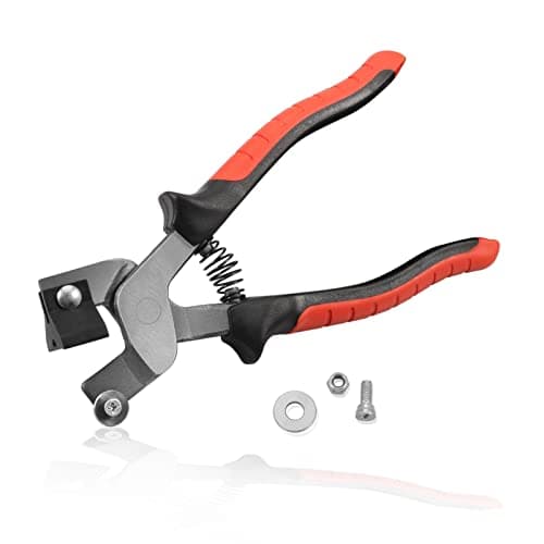 Image of LEONTOOL Tile Cutting Plier with Replacement Blade, 8 Inch Tile Nippers with Plastic Breaker Bar and Wheeled Mosaic Nippers for Cutting Tiles Stained Glass Mosaic