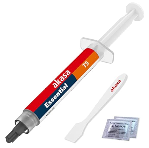 Image of Akasa Thermal Compound T5 Essential | Non-curing & Non-electrically Conductive Thermal Compound Paste | Including Spreader & Wipes | For CPUs/GPUs, Heatsinks | 5g | AK-T505-5G