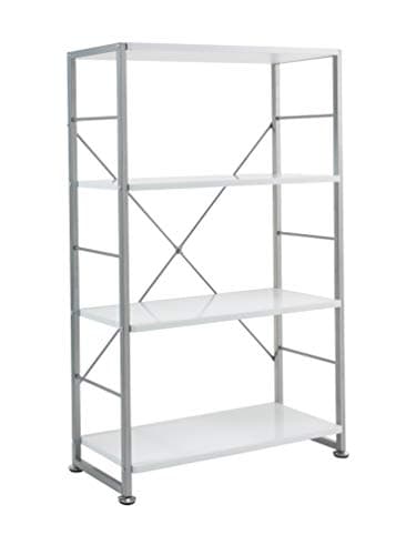 Image of Alphason,ABC65043-WH,Cabrini White Modern Bookcase,White,1000x760x300mm