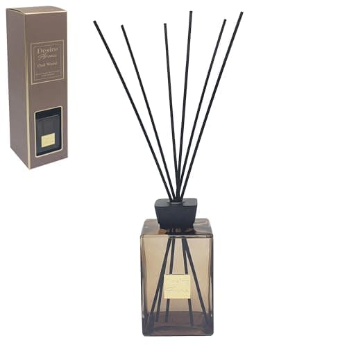 Image of Lesser & Pavey Desire Aroma 1l Oud Wood Diffuser For Home & Office | Long-Lasting Reed Diffuser With Sticks | Elegant Aromatherapy For Fragrance & Air Freshener | Lovely Gift For Women & Men