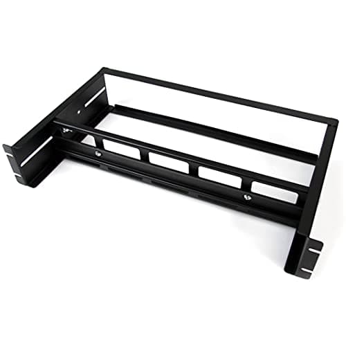 Image of StarTech.com 2U DIN Rail Kit for Standard 19" Rack - Adjustable Depth Rackmount DIN Rail with Top Hat, Mini, G Rails, 27lbs/12.5kg Weight Capacity (ADJDINKIT)