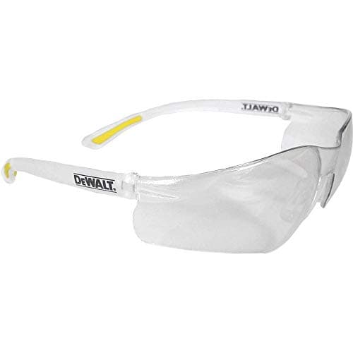 Image of DEWALT Contractor Pro ToughCoat Safety Glasses - Clear Lightweight Protective Safety Glasses with Wraparound Frame -Yellow/Clear (Packaging May Vary)