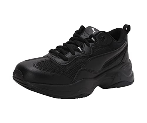 Image of PUMA Women's Cilia Trainers , Black Silver Peach Bud, 6 UK