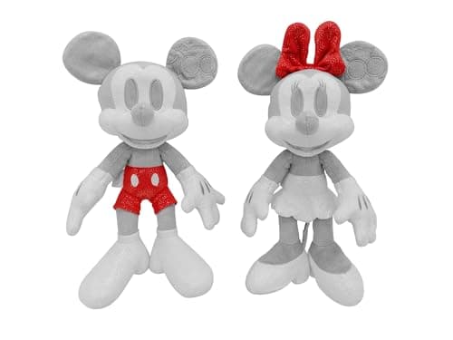 Image of Simba 6315870125 Disney Mickey & Minnie Mouse 100 Years Collector Set Future, 33 cm Plush, Limited Collector’S Edition, Gift Box, Amazon Exclusive, Certificate and Serial Number, for Adults & Children