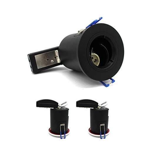 Image of 2 X Sanlumia LED Fire Rated Downlight Can GU10 Recessed Ceiling Twist & Lock Downlight IP20 Black