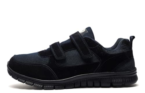 Image of Dek Mens Viking Super Lightweight Memory Foam Touch Fasten Trainers Navy Blue 12 UK