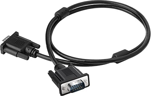 Image of SAISN VGA Cable Male to Male 1080P Monitor Cable, Nickel Plated Black VGA to VGA Cable for PC, Laptop, Projector, 1M