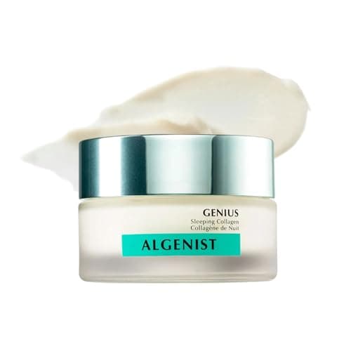 Image of Algenist GENIUS Sleeping Collagen - Vegan Collagen Night Cream with Ceramides for Smooth, Glowing Skin - Non-Comedogenic & Hypoallergenic Skincare (60ml / 2oz)