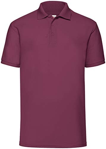 Image of Fruit of The Loom Mens 65/35 Pique Short Sleeve Polo Shirt (M) (Burgundy)