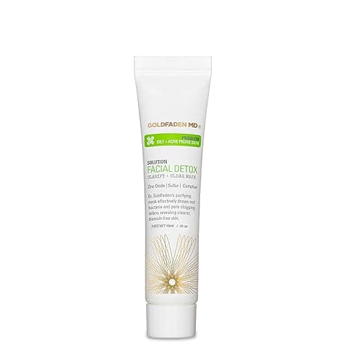 Image of Goldfaden MD Facial Detox Mask Clarifying Face w/Zinc Oxide, Sulphur, Salicylic Acid & Grapfruit.Purifying Deep Clean. Minimizes the Appearance Of Redness, Blackheads and Pores .5 fl oz