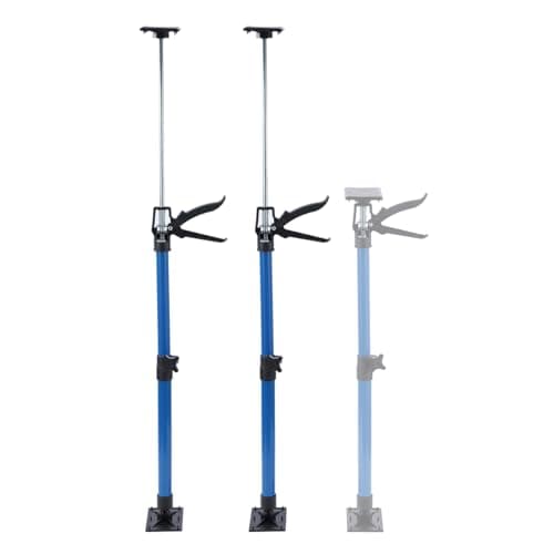 Image of TOPWAY Telescopic Drywall Support Props 50-115cm Set of 2 Steel Quick Adjustable Support Pole Extension Rod, Supports Up to 30kg, Construction Tools for Cabinet Ceiling Door Frame Strut