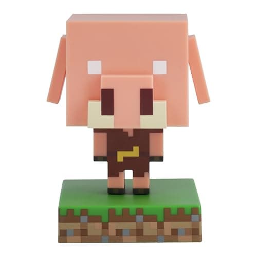Image of Paladone Minecraft Piglin Mini Icon Light, Officially Licensed LED Lamp for Kids Bedrooms, Gaming Rooms and Home Decor, Battery Powered Collectible
