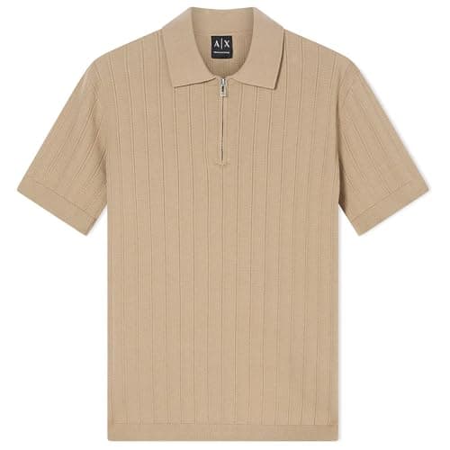 Image of Armani Exchange XM002438_AF22249 Long Sleeve Polo 2XL Beige