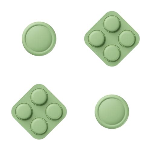 Image of PlayVital Silicone Button Covers and Thumb Grip Set for Nintendo Switch 2, ABXY Directional Button Caps for Joycon 2 - Matcha Green