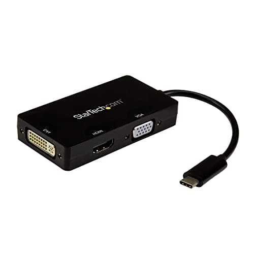 Image of StarTech.com 4K USB C to HDMI, VGA & DVI Multi Port Video Display Adapter for Mac / Windows Laptop & Monitor (CDPVGDVHDBP)