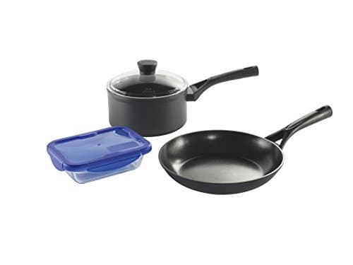 Image of Pyrex – Master Set – Set of 2 Non-Stick Frying Pans Suitable for all Heat Sources including Induction – Dark Grey, Aluminium, dark grey, Set 4 pièces