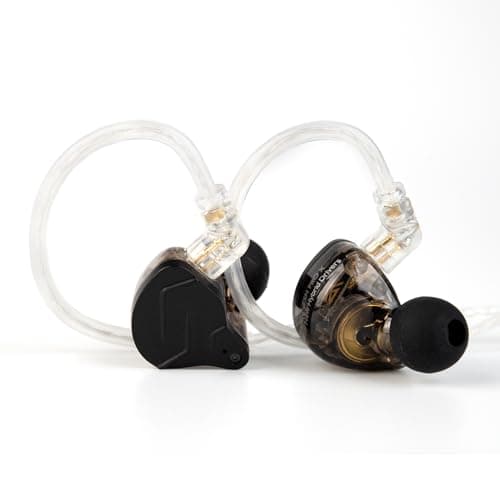 Image of KZ ZSN PROX in Ear Earphones Yinyoo Balanced Armature Driver Hybrid Technology 1DD 1BA Earphone Earbuds Comfortable Ear Noise Cancelling Headphones for Cell Phone Android Women Men (w/o mic, Black)
