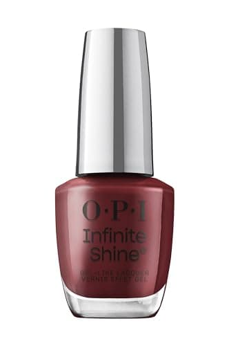 Image of OPI Infinite Shine Nail Polish - Raisin the Bar - Gel Like & Long Lasting Burgundy Crème Nail Polish - with Pre-Cured Gel Technology & OPI Pro-Wide Brush (15ml)