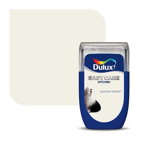 Image of Dulux Easycare Kitchen Tester Paint, Jasmine White, 30 ml