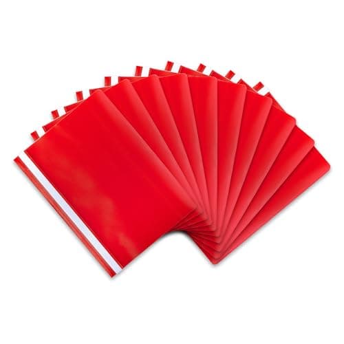 Image of Hamelin A4 Red Polypropylene Project Folders, Pack of 25 - Durable, Lightweight, and Vibrant