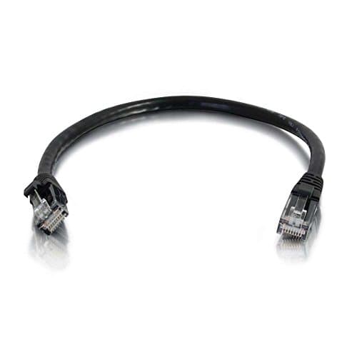 Image of C2G 1m Cat6 Booted Unshielded (UTP) Network Patch Cable - Black, compatible with Personal Computer